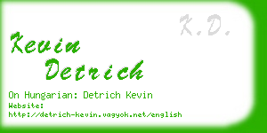 kevin detrich business card